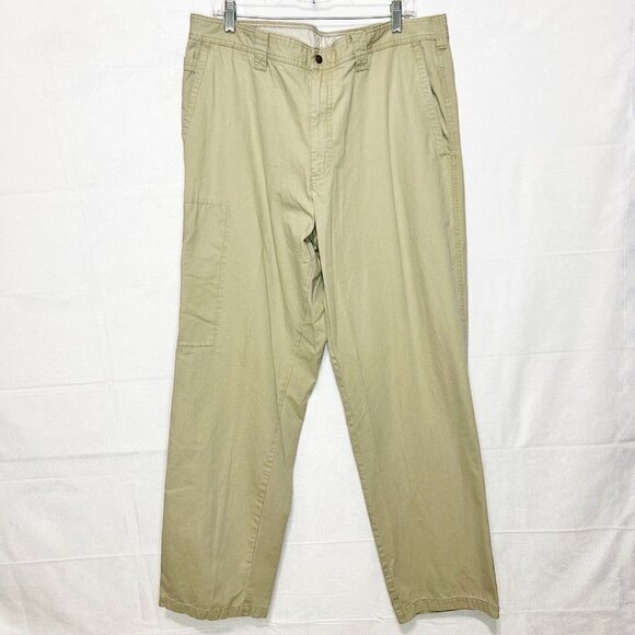 Columbia Pants Regular Fit Chino Utility Zip-Pocket Heavy Canvas Tan Sz. 38x34 - Picture 1 of 7